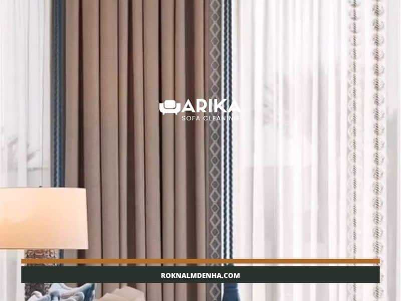 طريقة غسل الستائر البيضاء